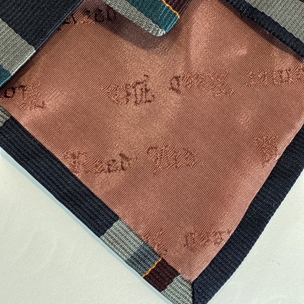 REPP Robert Talbott for Homer Reed Silk Stripe Blue Tie USA Hand Sewn 3.5x57 GUC - Picture 8 of 11